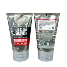 GATSBY男性洗面乳，泡沫洗面乳，清涼美白控油保濕，深層清潔毛孔，100g, 1個, 三重完美-紅