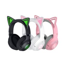 Razer 雷蛇 Kraken Kitty V2 BT 無線耳機, 黑色,主商品+黑色耳機架