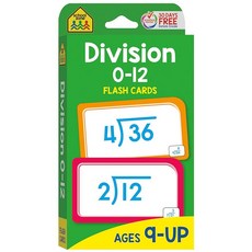 School Zone Division 0-12 Flash Cards: 56 Cards 3rd Grade 4th Grade Math Equations Elementary, School Zone Division 0-12 Flas