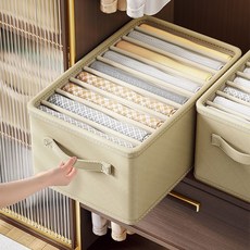 衣物收納盒 有蓋 衣櫃收納盒 褲子收納盒 衣服褲子收納筐 家用衣櫃分層收納 衣物整理盒 儲物箱 宿捨好物神器, 灰色,【買一發一】7格/帶蓋, 1個