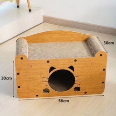 고양이 스크레처 고양이 스크래치 보드 고양이 소파 이중 겸용 고양이 빌라 고양이 집 일체형 내마모성 스크래퍼 골판지 고양이 스크래치 방지 스크레처패드, 미인기60*28*13