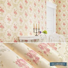 꽃무늬 플라워 금박 수입 자착용 엔틱 비접착식 천장용, JA605-2m옐로우