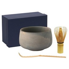 Aika 藍花 波佐見抹茶陶瓷碗 13.5x20x8.5cm + 茶筅 + 茶杓 3件組, 1個, 金彩釉