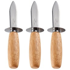 손질 고급 원목 조개칼 D타입, 브라운, 3개