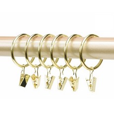 간편한 커튼링집게 (내경 3.2cm) 4컬러 25파이용, 20개, 골드