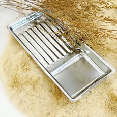 304不鏽鋼 酒精消毒耐高溫 美甲工具收納盤, 1個, 不鏽鋼 工具消毒盤