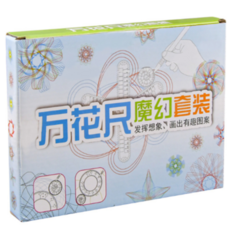 魔幻萬花尺套組 炫彩刮畫紙 萬花尺 齒輪尺 造型尺 繪畫 萬花筒 彩色炫彩 塗鴉 DIY刮畫紙 工具尺, Multicolor, 1個