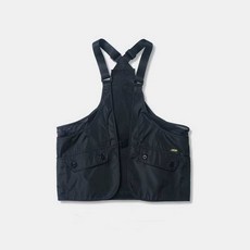 캠핑 앞치마 멀티포켓 낚시 등산 툴조끼 작업복 수납, 검은색 특대