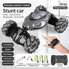 LED 조명이 있는 4WD 1 16 스턴트 RC 자동차 제스처 적외선 유도 트위스트 등반 무선 제어, 18 Dual control-3B