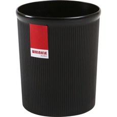 주름오픈휴지통 중 5L 창신리빙, 블랙, 1개