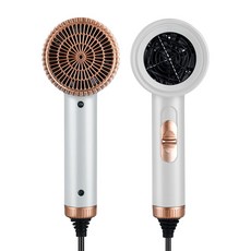 CkeyiN 헤어 드라이기 2000W 음이온 헤어 드라이어 휴대용, 화이트