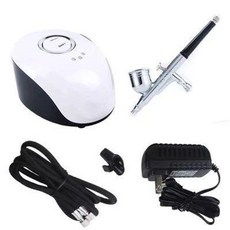 미용에어건 분사기 뷰티 브러쉬 고압 스프레이 소프트 휴대용 미스트 브러시 주입기, 화이트(소용량 스프레이건), 1개