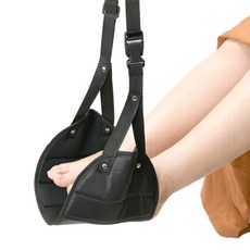비행기 기내용 풋레스트 발거치대 리빙듀오 발해먹, 검은색, 1개