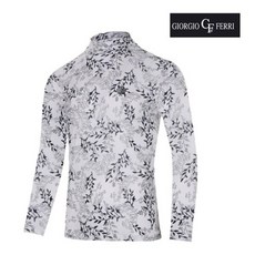 아놀드파마 조르지오페리 골프 남성 오리엔탈 프린트 긴팔 티셔츠 블랙 2778176