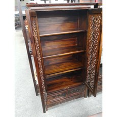 {超人氣大賣場} 玻璃展示櫃書櫃組合，明式開放藝品架，多層收納防塵美觀, 81*40*154洞洞櫃