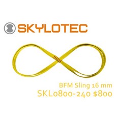 SKYLOTEC BFM Sling 16 mm 扁帶環，多款長度繩環，輕量耐用，戶外攀岩登山必備, 黃色 240cm