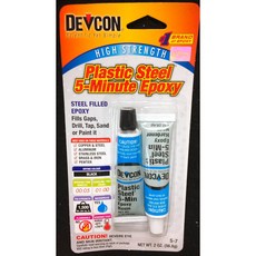 美國德維康塑膠鋼 DEVCON S-7 鋼質5分鐘快乾AB膠，適用於塑膠、玻璃、木材黏合及裂縫填補, 1個