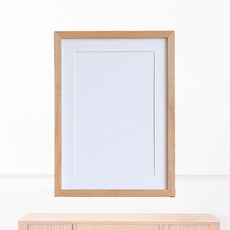 레디박스 벽걸이 인테리어 매트지 액자 그림 사진 전시 홍보 프레임, 1개, 원목
