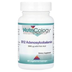 Nutricology B12 아데노실코발아민 60 베지 로젠지, 1개, 60정