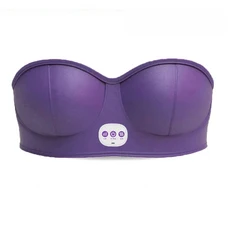 전기 마사지 브라 적외선 가열 가슴 마사지 확대 펌프 마사지 브라 리프팅 퍼밍 확대, 01 Purple
