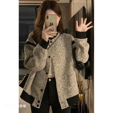 【Uni】2025春秋季新款寬鬆休閒百搭棒球服 美式復古小香風外套