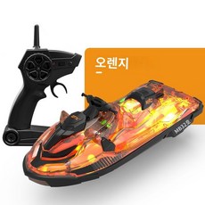 무선 조종 보트 장난감 욕실 수영장 원격 RC 완구, 단일 배터리 패키지, 쿨 마스 오렌지, 1개