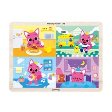 제사오스토어 원목퍼즐 즐거운하루 24pcs P316 맞추기놀이 퍼즐완구 집콕놀이 기본완구