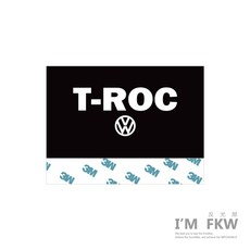 反光屋FKW 適用於 Volkswagen 福斯 汽車反光貼標 GOLF, 1個, T-ROC