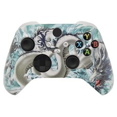 프로컨트롤러 LLC 핸드 에어브러시 페이드 커스텀 컨트롤러 X/S 및 Xbox One(시리즈 X/S 핫 핑크 & 블루)과 호환됩니다, Series X/S White Dragon