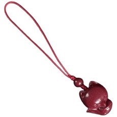 天然原礦硃砂九尾狐狸吊飾 (旺桃花)