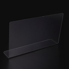 L형 투명 선반 칸막이 20x12cm 아크릴 책장 옷장 정리 책꽂이 북엔드