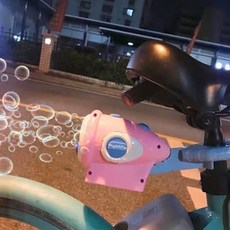 자전거 클립형 자동 버블 LED 비눗방울, 핑크