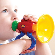 휴대용 유아 트럼펫 소리나는 악기 장난감 청각 자극 음악 놀이 조카 선물 돌아기 나팔