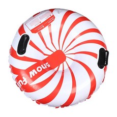 1개 두꺼운 PVC 겨울 스노우 튜브 손잡이 포함 내구성 있는 눈썰매 보드 성인 어린이 야, A2