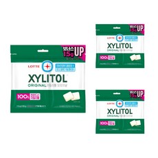 롯데 자일리톨 오리지날 리필 껌 115g X 3개
