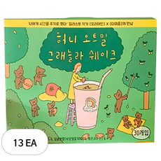 다미즐 허니 오트밀 그래놀라 쉐이크, 28g, 30개입, 13개