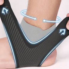 겨울철 운동시 인대/관절보호 발목꺽임방지 보호대 buy*485hy, 블랙 왼쪽_L, 1개