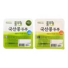 (냉장)[풀무원]국산콩두부부침용300g + 국산콩두부찌개용300g, 1개
