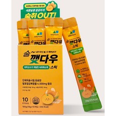다우팜 술 깼다우 숙취해소 스틱 젤리형 밀감맛, 10개, 18g