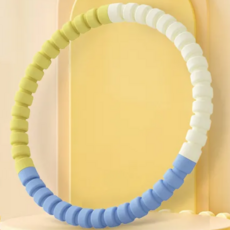 캐시웨이 홈트 다이어트 지압 훌라후프, 1개, 옐로우블루, 0.75kg