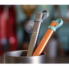 鎧斯Keith 便攜筷子套 (適用Ti5625 鈦筷) 鋁合金筷子收納套 環保筷 筷套筷盒 登山露營 鈦筷配件, 桔, 1個