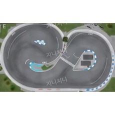 전문가형 미니 RC 드리프트 레이싱 트랙 세트 원격 조종 맵, H. 2x1.2m PVC소재