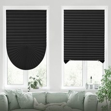 DN 접착식 블라인드 붙이는 커튼 창문가리개 150cm 일반 블랙