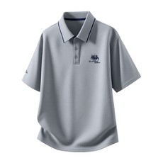 男款夏季冰絲涼感短袖翻領 polo 衫