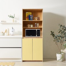 [엣지퍼니처]시티오 홈카페 600 키큰 하프형 수납장 E0, 옐로우오크