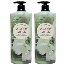 온더바디 데일리 모이스처 퍼퓸 바디워시 우디 머스크향, 1.1L, 2개