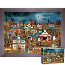 퍼즐피플 명화 500피스 1000피스 직소퍼즐 바비퍼즐 시리즈, 할로윈 500피스 액자포함(우드월넛), 1개