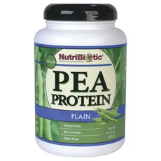 NutriBiotic 豌豆蛋白粉 原味 無麩質, 600g, 1個