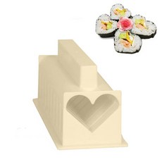 하트 김밥틀 캠핑 소풍 도시락 메이커, 1세트, 화이트