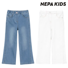 [정상가: 99 000원] 네파키즈 여아 청바지 봄 여름 데님 팬츠 워싱 부츠컷 편한 데일리 바지 등교 초등학교 학원 소풍 학생 캠핑 여행 주니어 어린이 하의